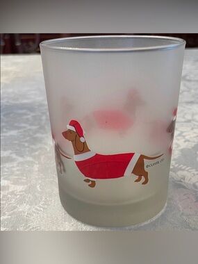 Culver Festive Dachshund Glass